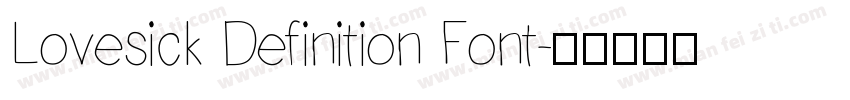 Lovesick Definition Font字体转换
